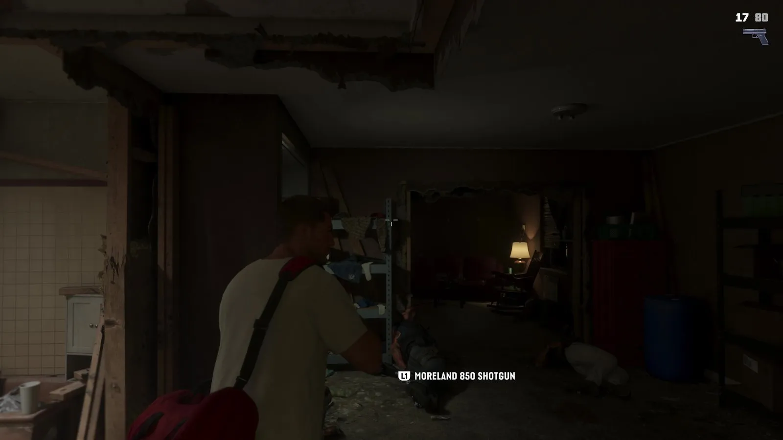 Подсказка на экране: «Moreland 850 Shotgun» — у оружия в GTA 6 есть собственные названия моделей · «Расширенный показ», 04:26