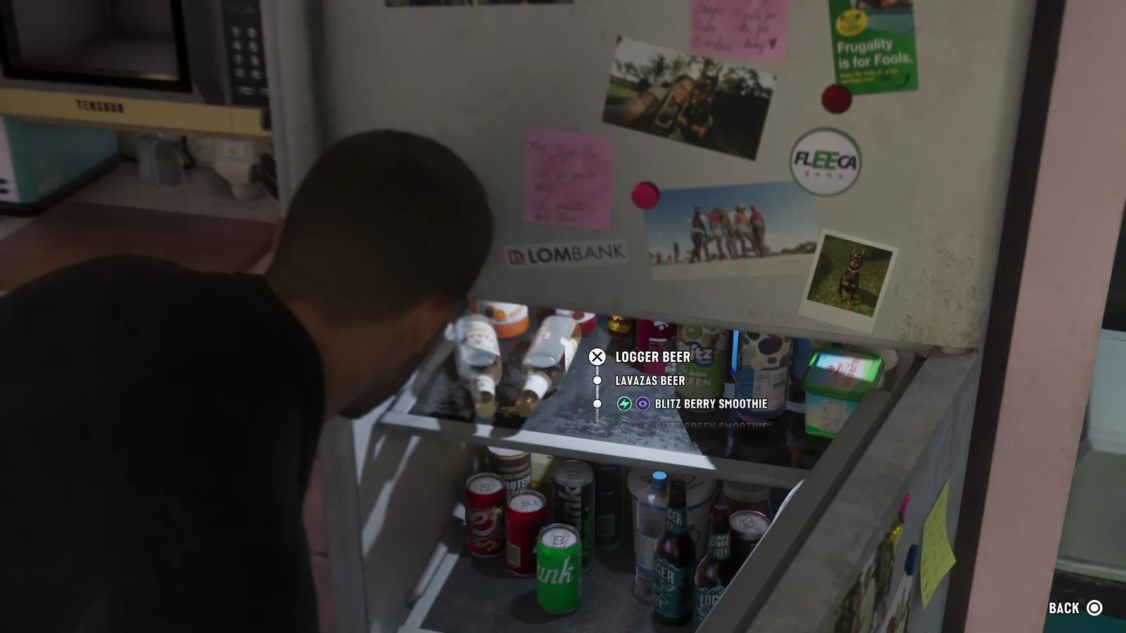 Холодильник и напитки — GTA 6, Меню холодильника