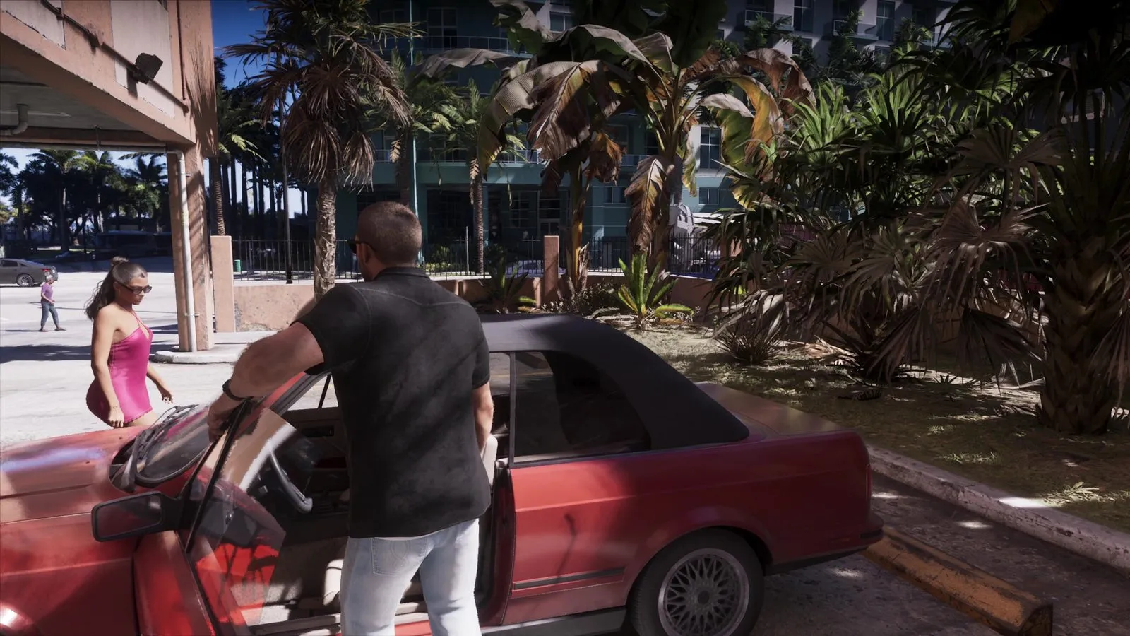 Красный кабриолет Джейсона — GTA 6, Красный кабриолет со сложенной мягкой крышей