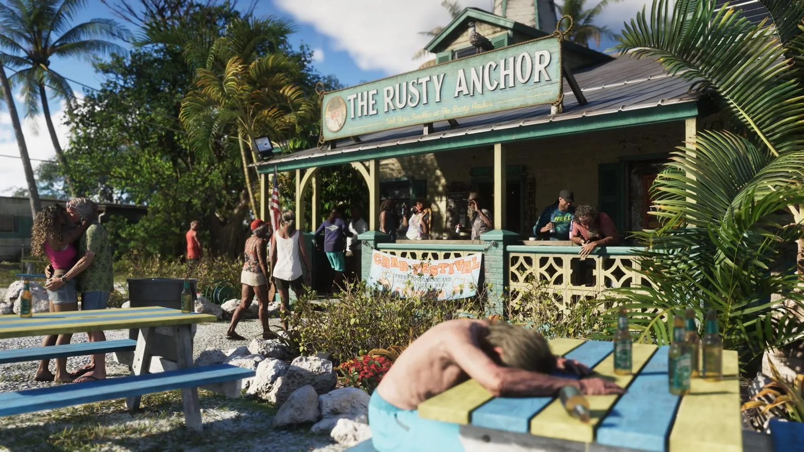 The Rusty Anchor — GTA 6, Двор бара The Rusty Anchor
