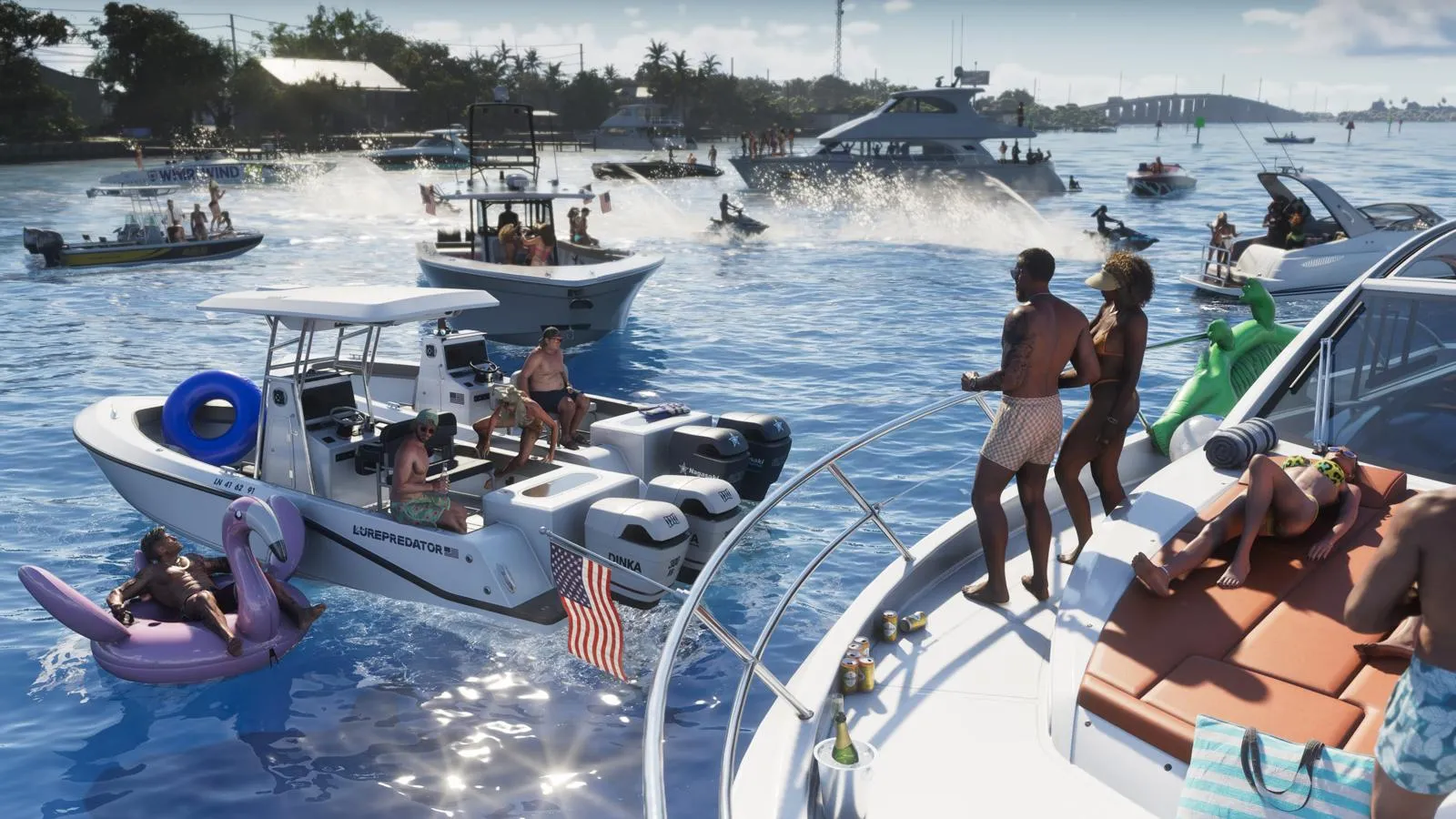 Leonida Keys: лодки, гидроциклы и вечеринка на воде — GTA 6