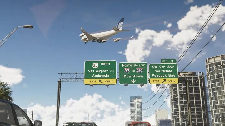 Указатели на трассах Вайс-Сити и Майами — GTA 6
